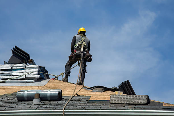 Professional Flat Roof Repair technician working in Pascoag, RI